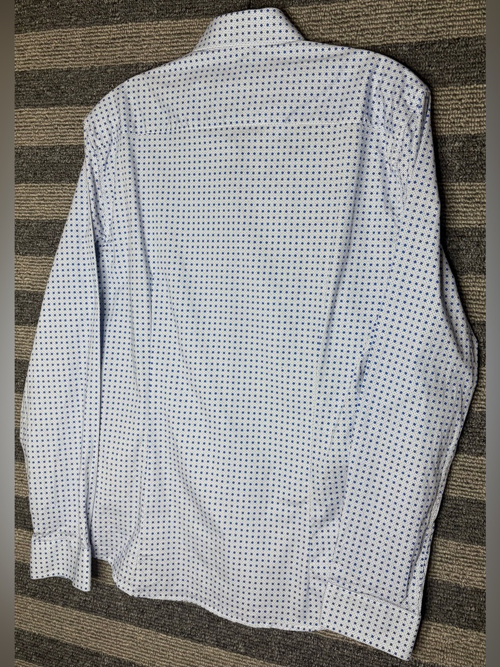 Soul of London Men's Light Blue Micro-Pattern Dress Shirt Size Medium 15.5 EUC - Picture 6 of 6